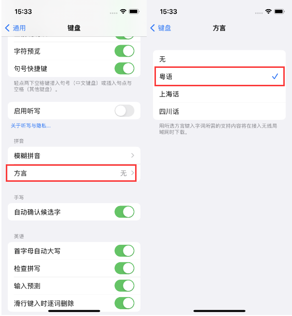 皇桐镇苹果14服务点分享iPhone 14plus设置键盘粤语方言的方法 