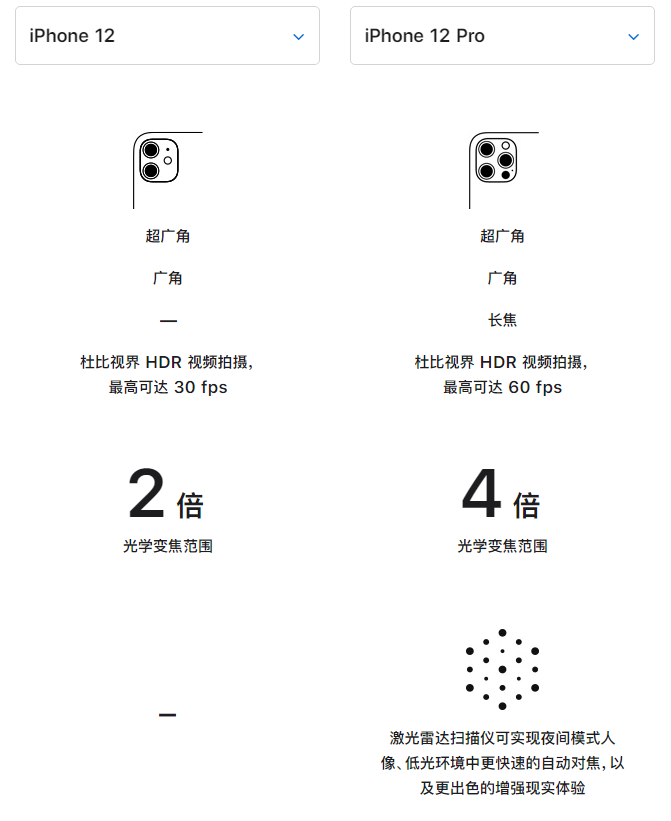 皇桐镇苹果手机维修分享苹果 iPhone 12 与 iPhone 12 Pro 选哪款 